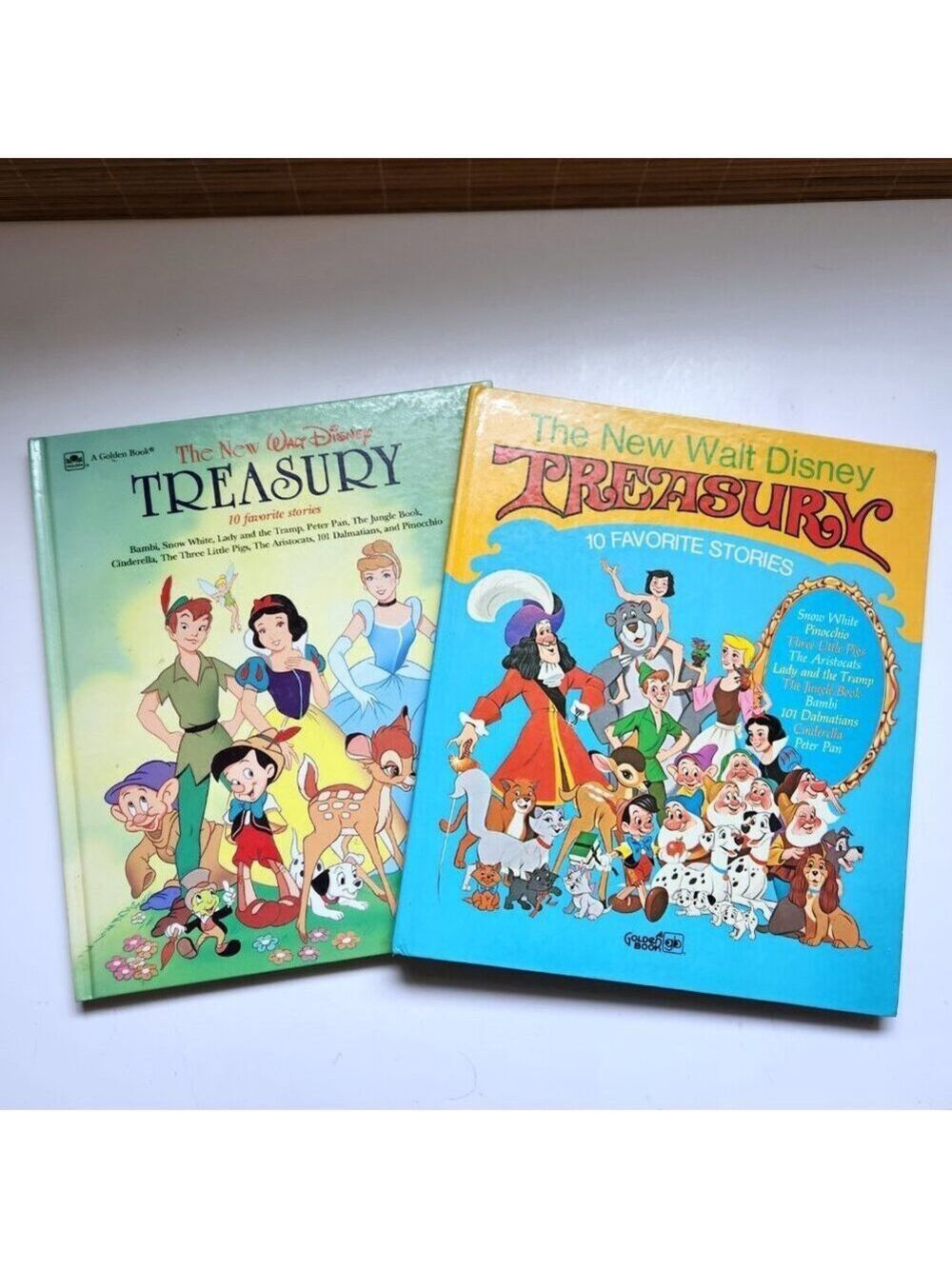 The New Walt Disney Treasury Lot 2 Hardcover 1971 Vintage Illustrated Stories